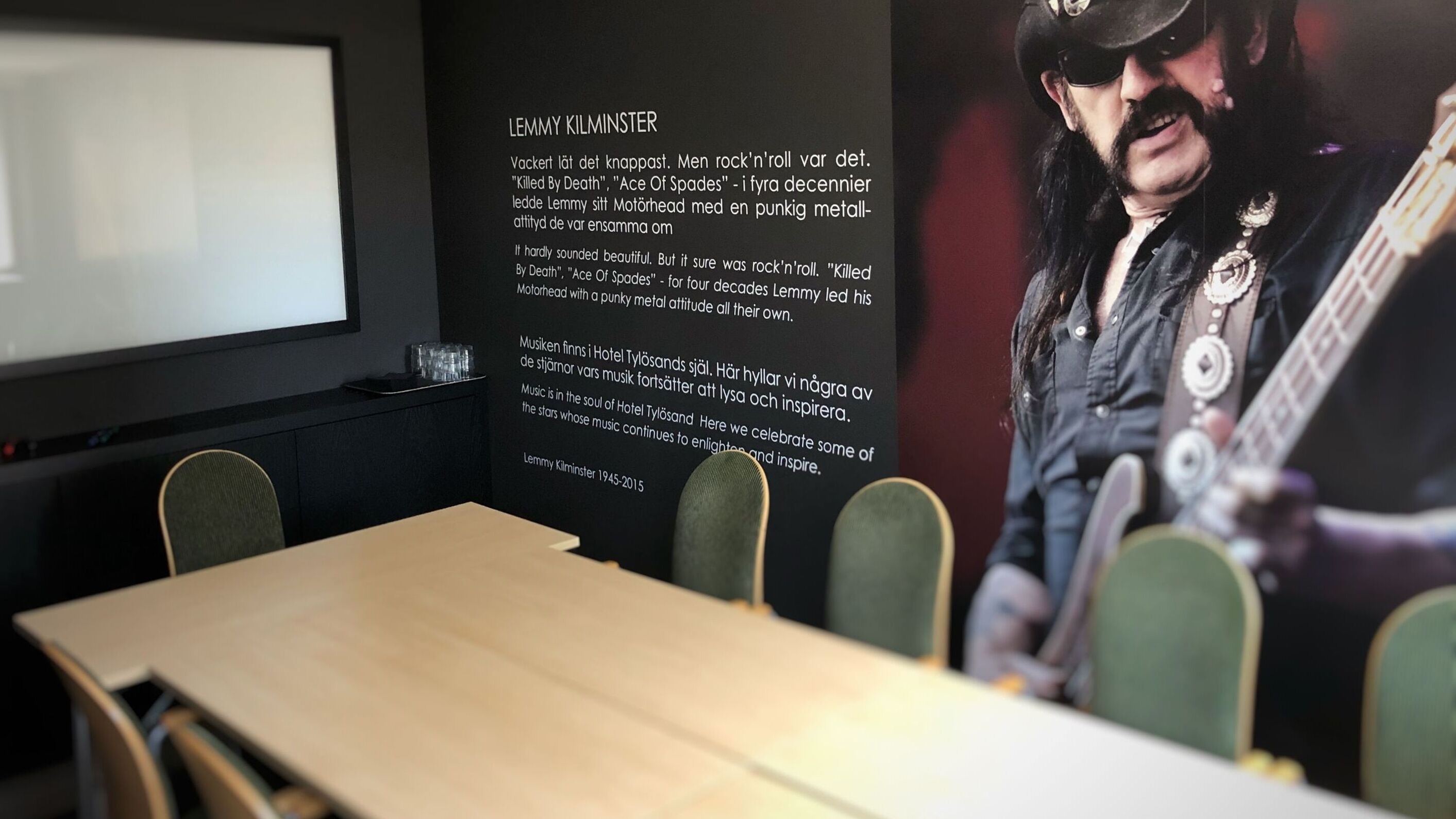 Hotel Tylösand Konferenslokal Lemmy Kilmister