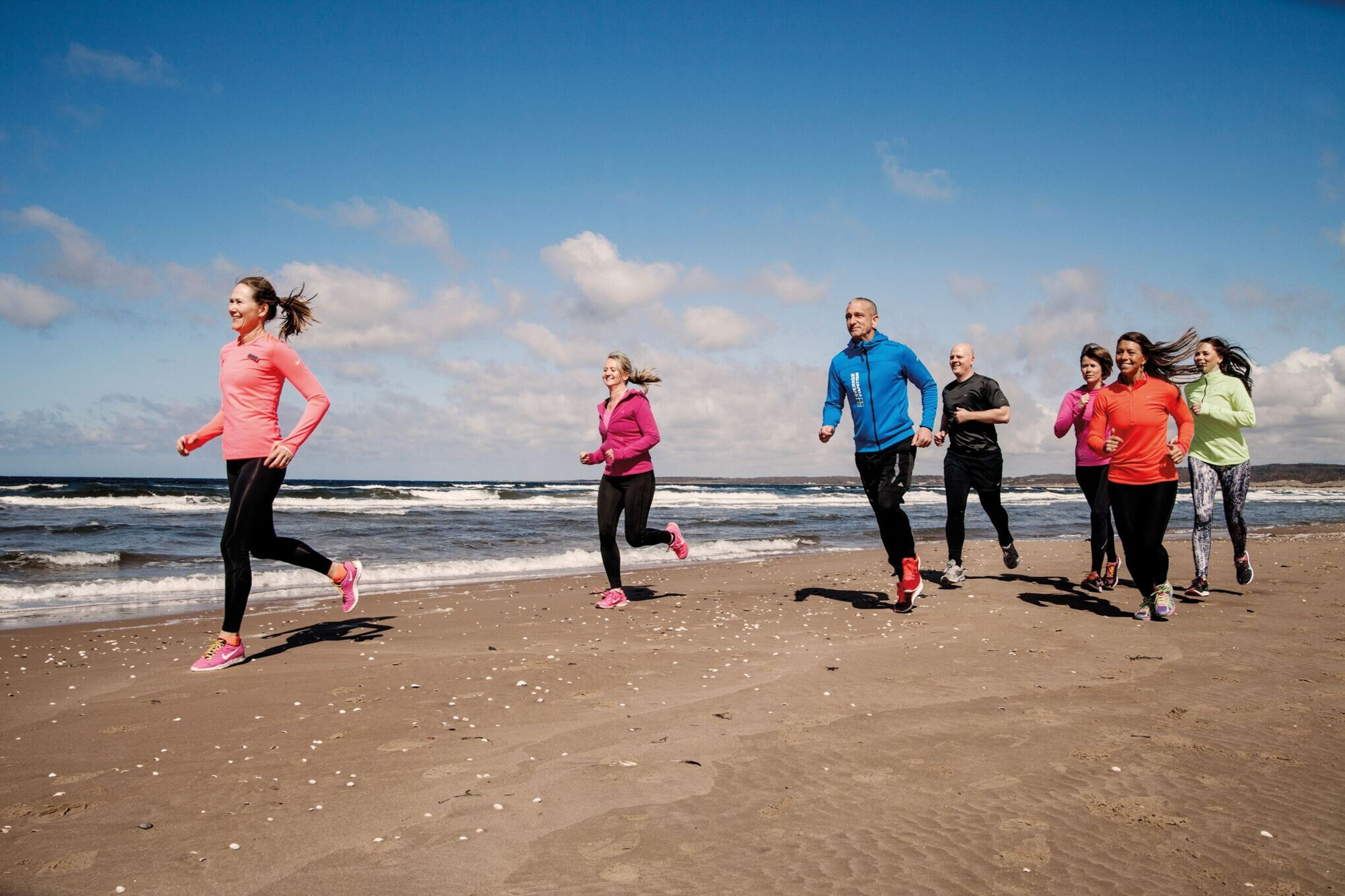 Hotel Tylösand grupp joggar på stranden