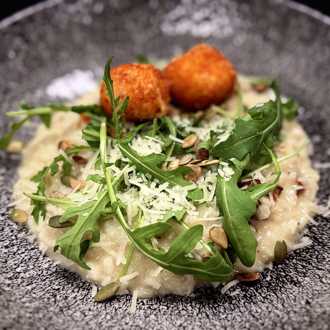 Pumparisotto på Restaurang Tylöhus.