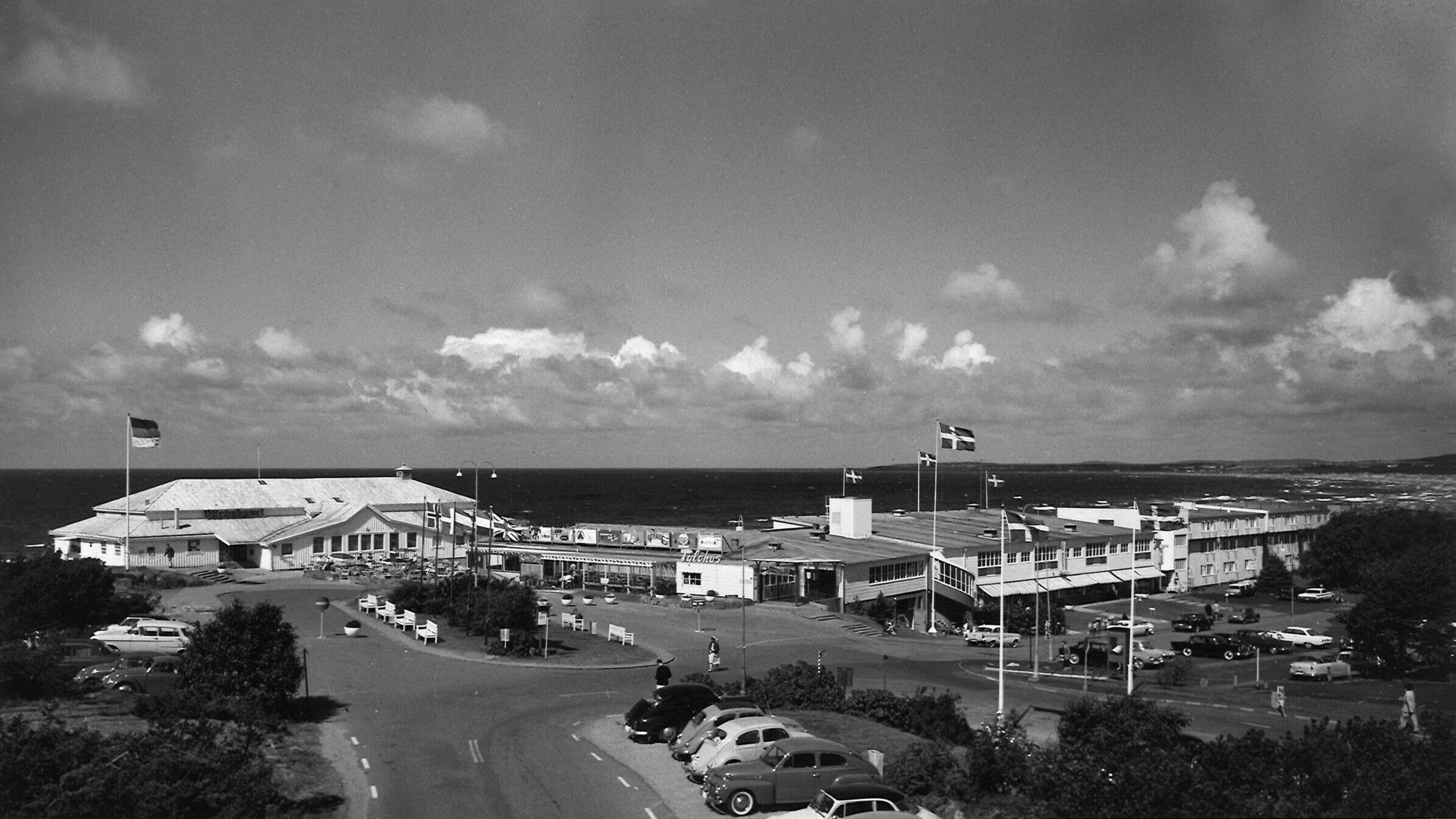 Vy över Tylösand Tylöhus 1960-talet